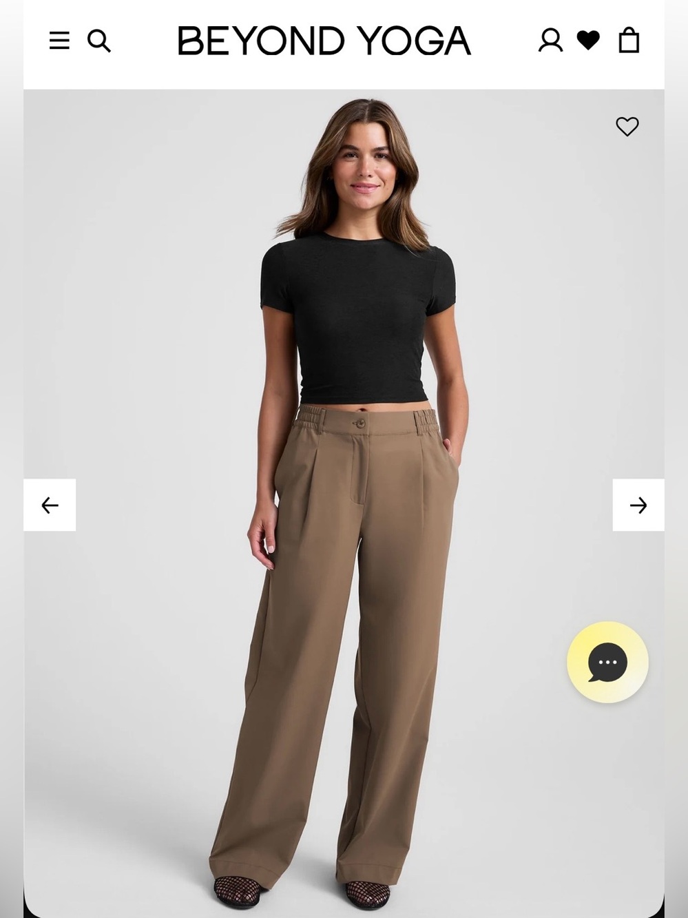 NWT Beyond Yoga Wide Leg Status Trouser, size M